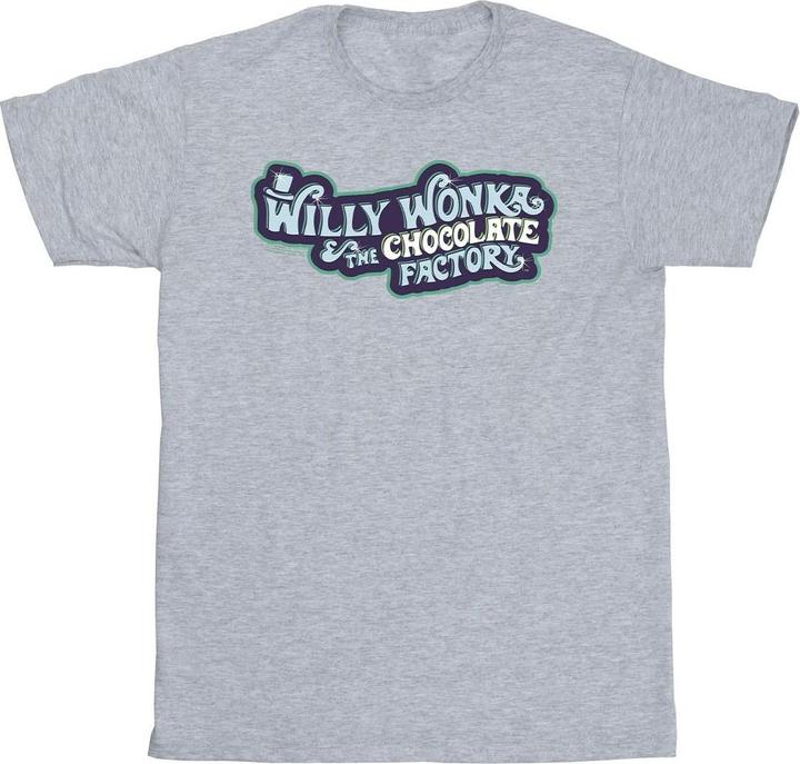 Immagine prodotto Willy Wonka & the Chocolate Factory Chocolate Factory Logo Maglietta Ragazzi (128)