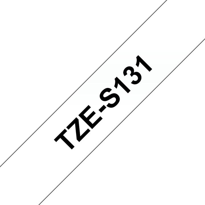 Produktbild Brother TZE-S131 schwarz auf transparent (1.20 cm, Schwarz, Transparent)