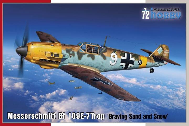 Actual product image Special Hobby Messerschmitt Bf 109E-7Trop Braving Sand and Snow