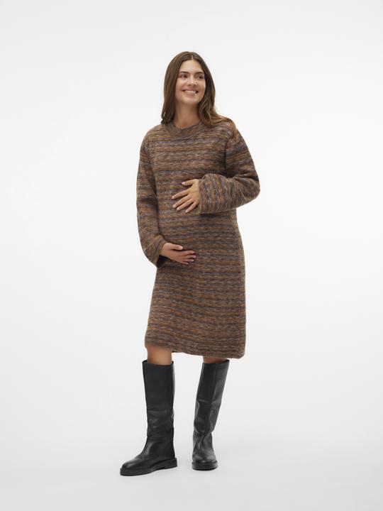 Image du produit Mamalicious Coupe normale Haut fermé Poignets élastiques Manches ballon Robe courte Robe en tricot (XL)