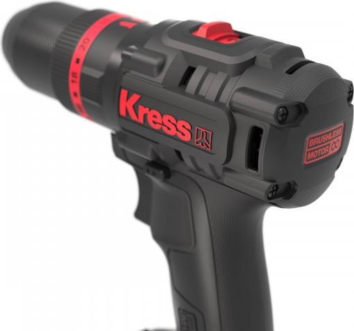 Produktbild Kress KUC35 20 V Akkuschlagbohrschrauber 140 Nm 2 x 4.0 Ah Ladegerät 6A Stape...