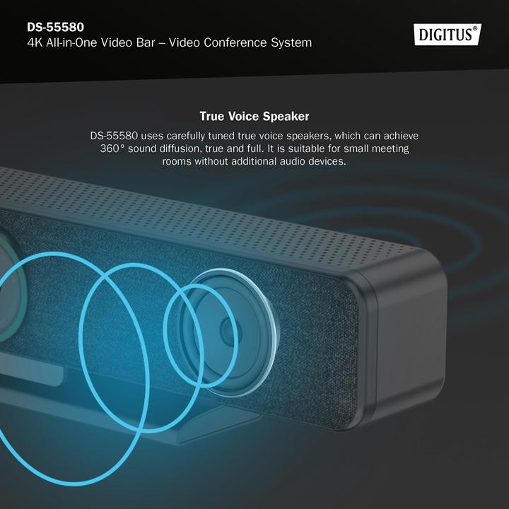 Actual product image Digitus 4K All-in-One Video Bar – Video Conference System