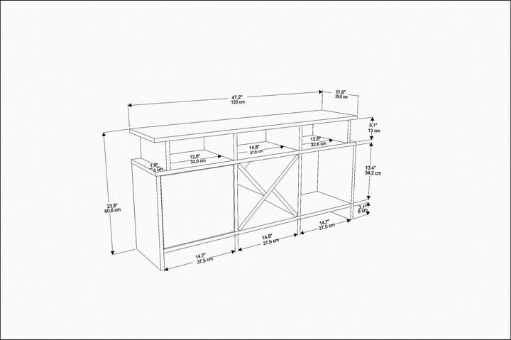 Produktbild Kalune Design Gaëtan (120 x 30 x 61 cm)