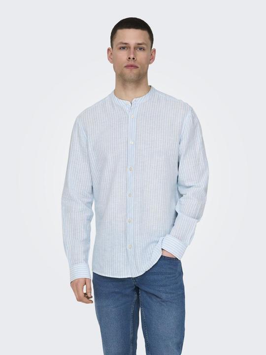 Produktbild Only & Sons Onscaiden Life Ls Mao Stripe Linen Noos (XS)