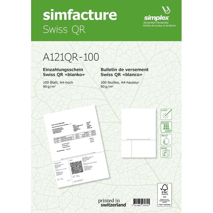 Actual product image Simplex Simfacture - Swiss QR (100 x)