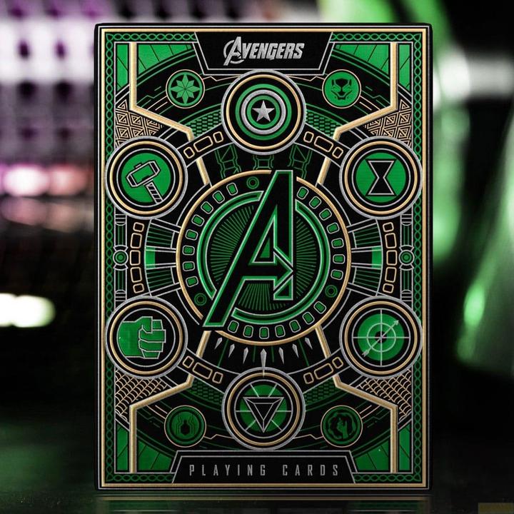 Actual product image Theory11 Avengers - The Infinity Saga Playing Cards Green Version (English)