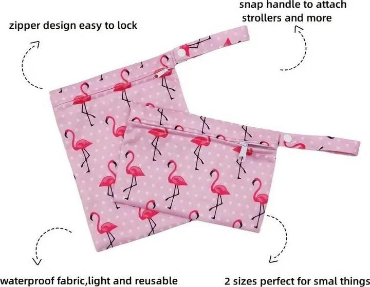 Produktbild ASMI 2 Stück Wetbag Windeltasche Set 24x19cm + 22x14cm