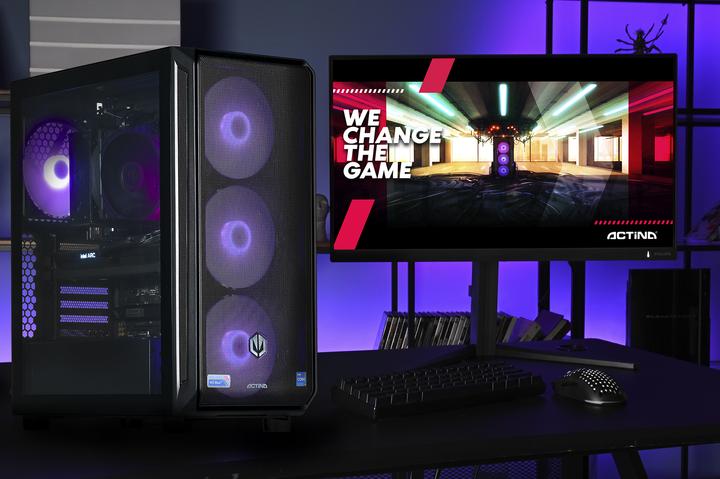 Actual product image Actina 5901443410270 PC AMD Ryzen™ 5 7500F 32 GB DDR5-SDRAM 1 TB SSD Intel Arc B580 Midi Tower Black (AMD Ryzen 5 7500F, 32 GB, 1000 GB, Arc A380)