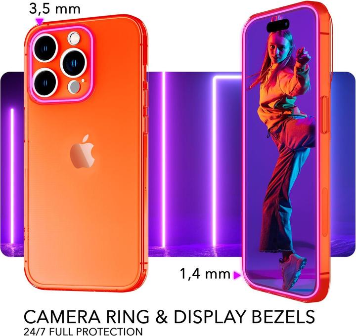 Immagine prodotto Nalia Copertura in silicone trasparente al neon (Apple iPhone 14 Pro Max)