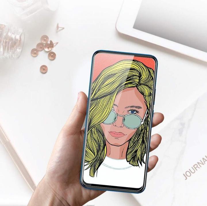 Actual product image Screenguard Huawei P Smart Z Protective Glass Film Case Friendly Design (1 Piece, Huawei P Smart Z)