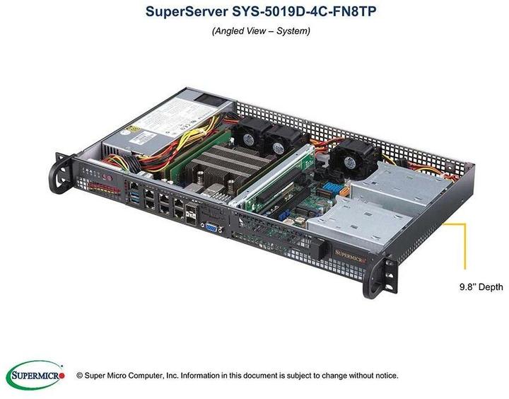 Actual product image Supermicro 5019D-4C-FN8TP