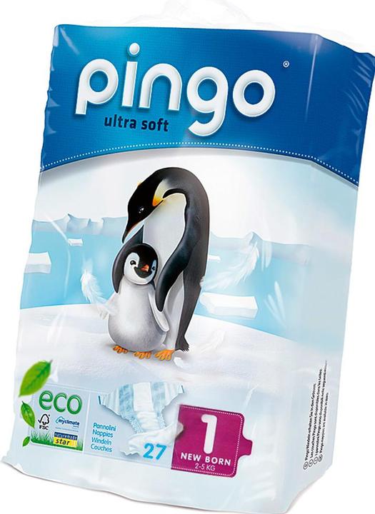 Immagine prodotto Pingo Pannolini ecologici (Dimensione 1, Pacco trasportabile, 27 Pezzo/i)