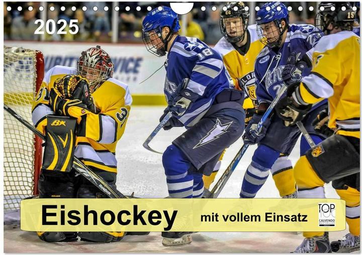 Actual product image Mit vollem Einsatz - Eishockey (Wandkalender 2025 DIN A4 quer), Monatskalender (A4, German)