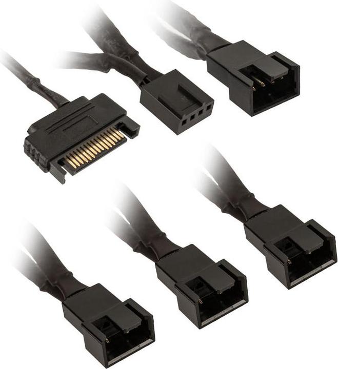 Immagine prodotto Kolink Cavo sdoppiatore per ventole 1-4 PWM - 35 cm, intrecciato, nero