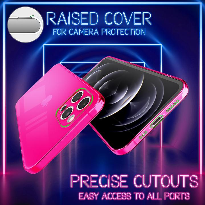 Actual product image Nalia Clear neon cell phone case (Apple iPhone 12 Pro)