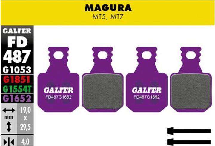 Immagine prodotto Galfer Bike Pastiglie per freni per e-bike (Magura, Organici)