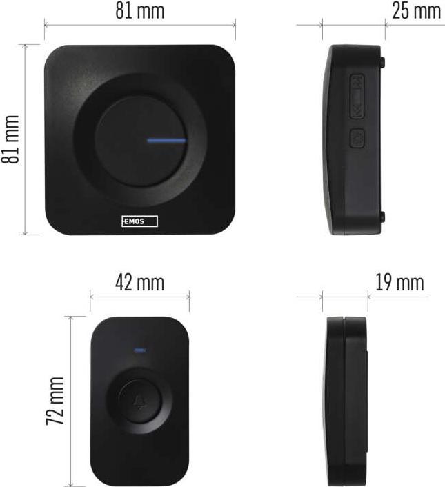 Image du produit Emos Sonnette de porte sans fil (Radio 433 MHz)