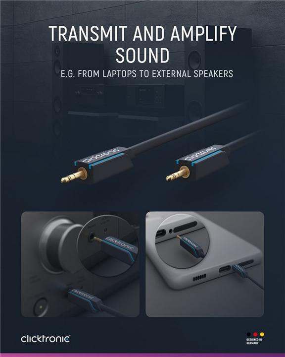 Produktbild clicktronic Mp3 (5 m, 3.5mm Klinke (AUX))