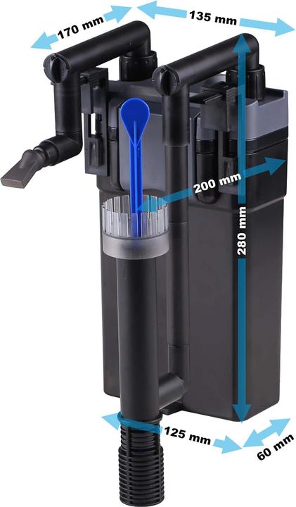Immagine prodotto SunSun HBL-801 Filtro da appendere 500 l/h 6 W 60 l filtro per acquario (60 l, Acqua dolce, Acqua salata)