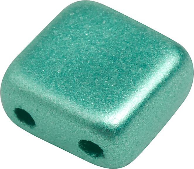 Actual product image Pracht Glass bead "Square", 2-hole, 35 pieces