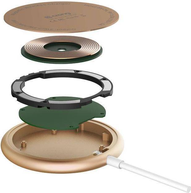 Produktbild Crong MagSpot Wireless Charger - Aluminiowa ładowarka MagSafe 15W (Gold) (15 W)