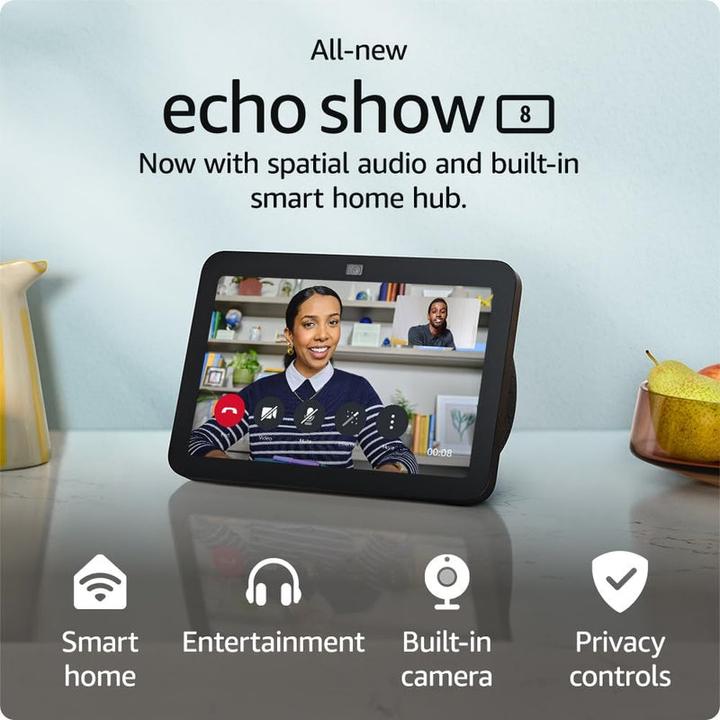 Image du produit Amazon Echo Show 8 (3. Gen. 2023) (Amazon Alexa)