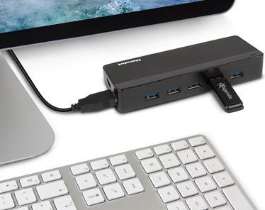 Immagine prodotto Hamlet XHUB70036 hub di interfaccia USB 3.2 Gen 1 (3.1 Gen 1) Type-B 5000 Mbit/s Nero (USB-B, 7 Porti)