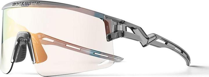 Rockbros Cycling Glasses Photochromic, with UV Protection and Corrective Insert - Transparent Black (Transparent Schwarz, Transparent Black)