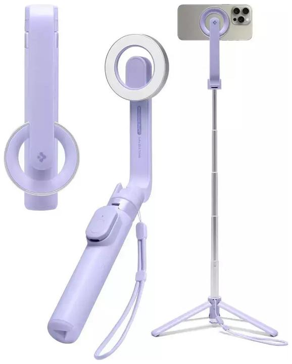 Actual product image Spigen S571W MagSafe Bluetooth Selfie Stick with Tripod - Purple