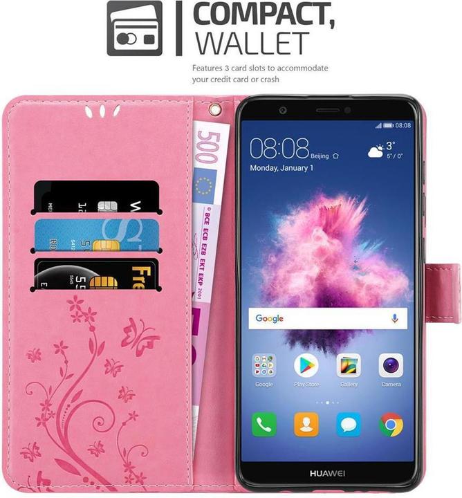 Immagine prodotto Cadorabo Copertina del libro di fiori (Huawei Enjoy 7S, Huawei P Smart (2018))