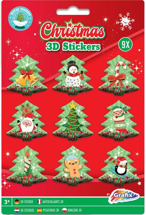 Actual product image Grafix 3D Sticker Christmas