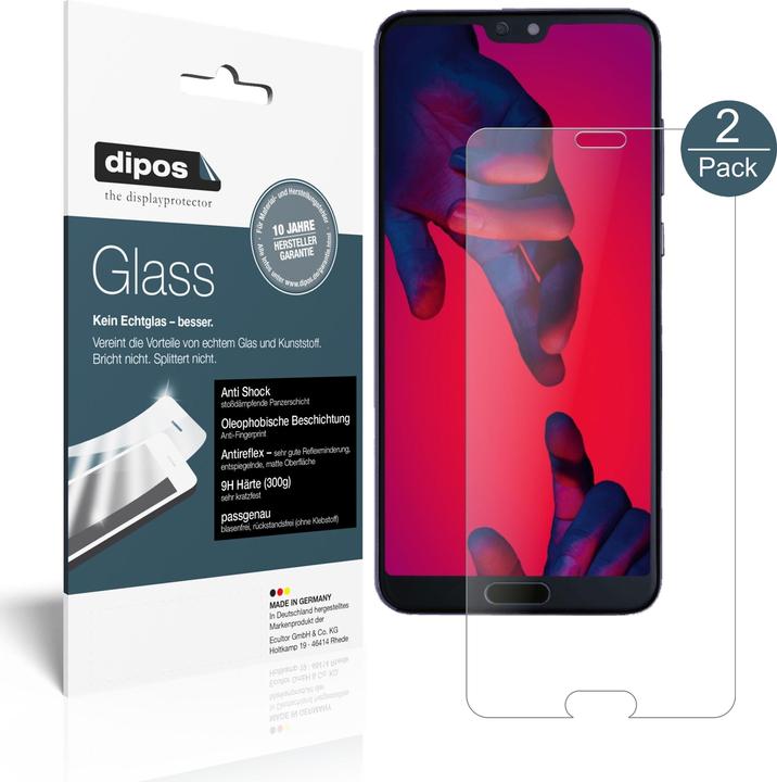 Dipos Displayschutz Anti-Shock (2 Stück, Huawei P20 Pro)