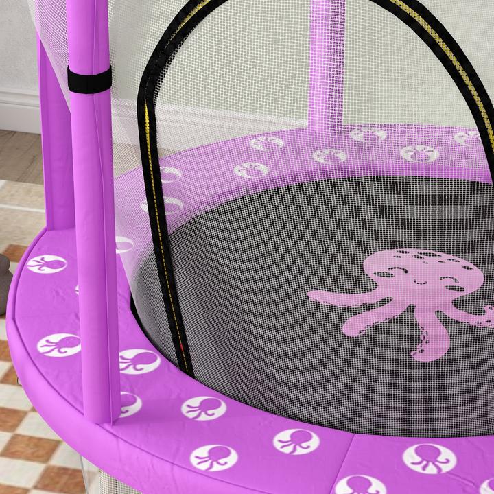 Actual product image Aiyaplay Kinder Trampolin Stahl, Kunststoff Violett (140 cm)