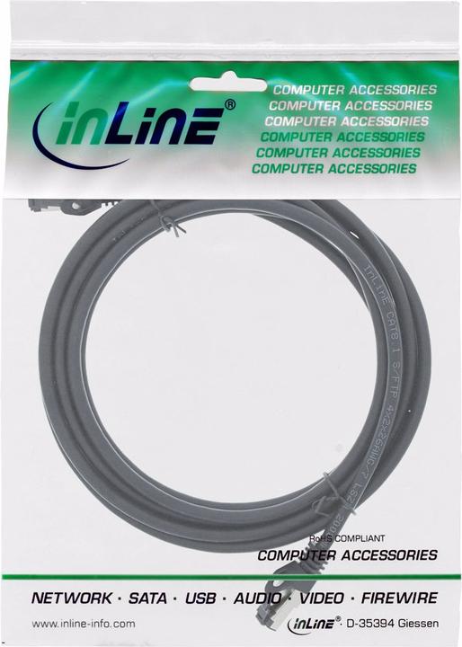 Produktbild InLine Patchkabel (S/FTP, CAT8.1, 0.25 m)