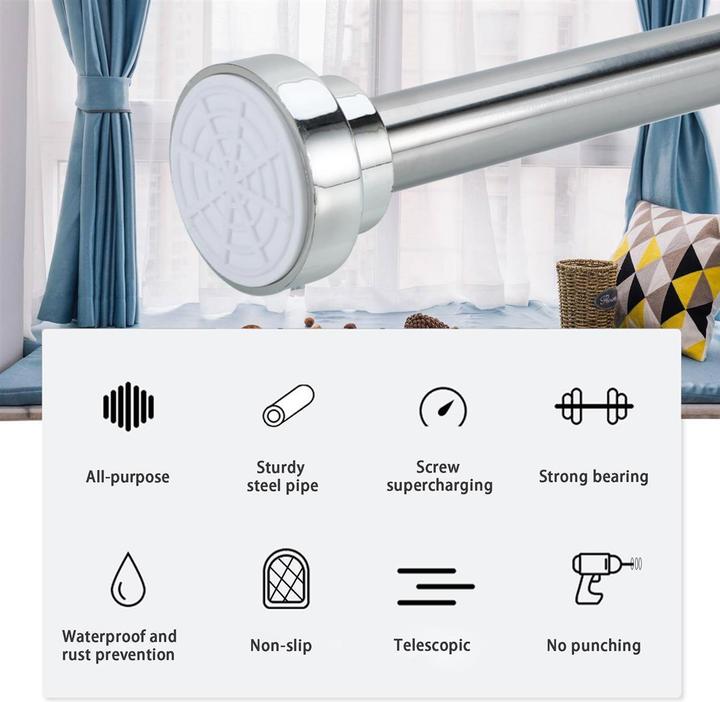 Produktbild Intirilife Teleskopstange in SILBER 85 - 140 cm