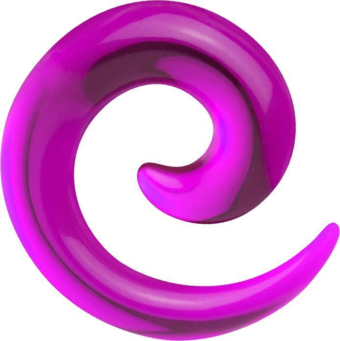 Immagine prodotto Star Piercing Spirale in espansione viola trasparente (senza ottone, Acrilico)