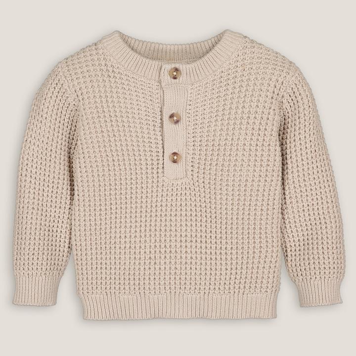 Produktbild La Redoute Collections Pullover mit Rundhals und Knopfleiste (98)