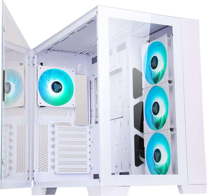 Produktbild Itek Boitier Moyen Tour ATX Dark Cave RGB avec panneau vitré (Blanc) (ATX, mATX, Mini-ITX)