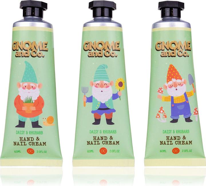 Image du produit Accentra Crème pour les mains et les ongles GNOME & CO. en tube, 60ml, 3 motifs assortis, parfum : Daisy & (60 ml)