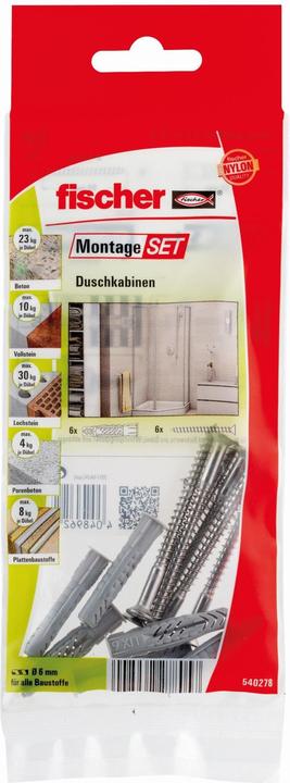 Actual product image Fischer Fisc assembly set shower enclosure B (12 pcs.)