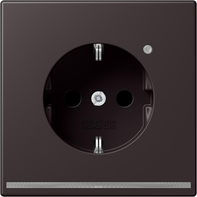 Actual product image JUNG SCHUKO socket outlet 16A 250V AL 1520-O D LNW