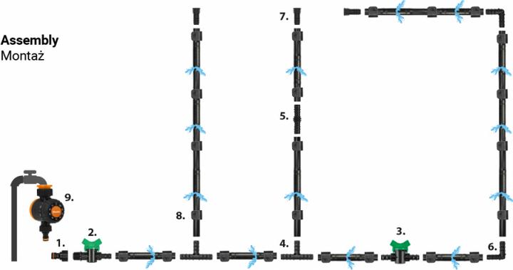 Productafbeelding GCS Water druppelslang set 100 meter (100 m)