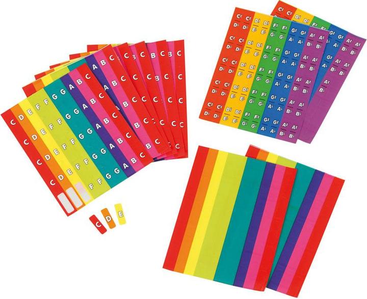Produktbild Boomwhackers Noten-Aufkleber in Boomwhackers-Farben