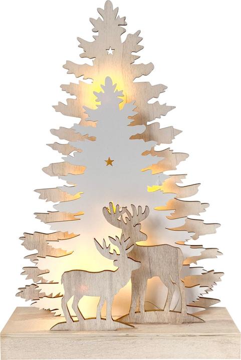 Actual product image HTI-Living Weihnachsdeko Rehe vor Baumsilhouette