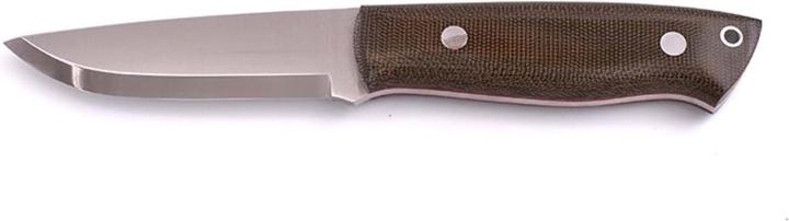 Actual product image Brisa Trapper 95 Elmax Green Micarta Scandi Leather (9.50 cm)