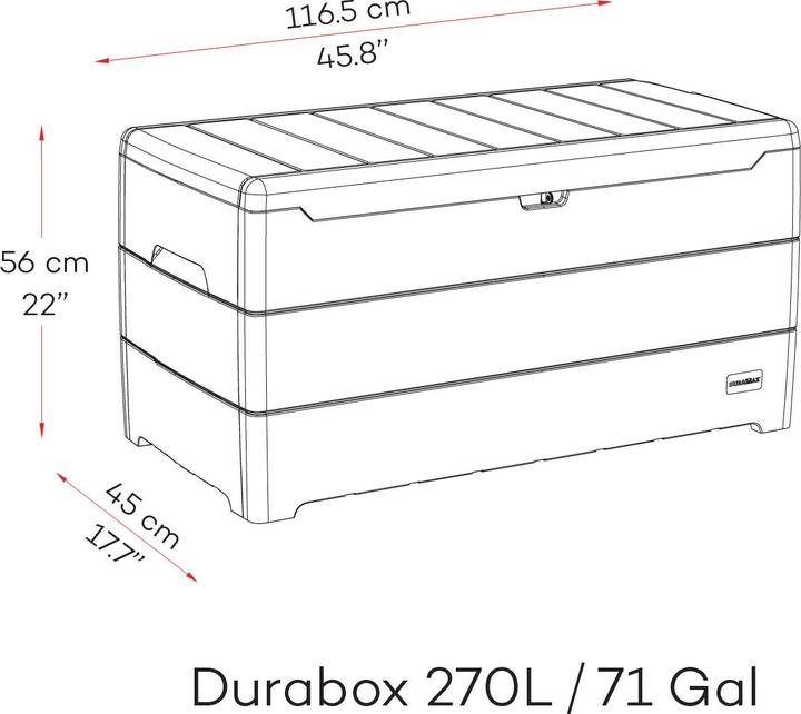 Actual product image Duramax Durabox Aufbewahrungsbox Kissenbox 270 L