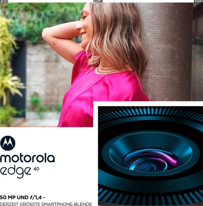 Actual product image Motorola Edge 40 (256 GB, Viva Magenta, 6.55", Dual SIM, 50 Mpx, 5G)