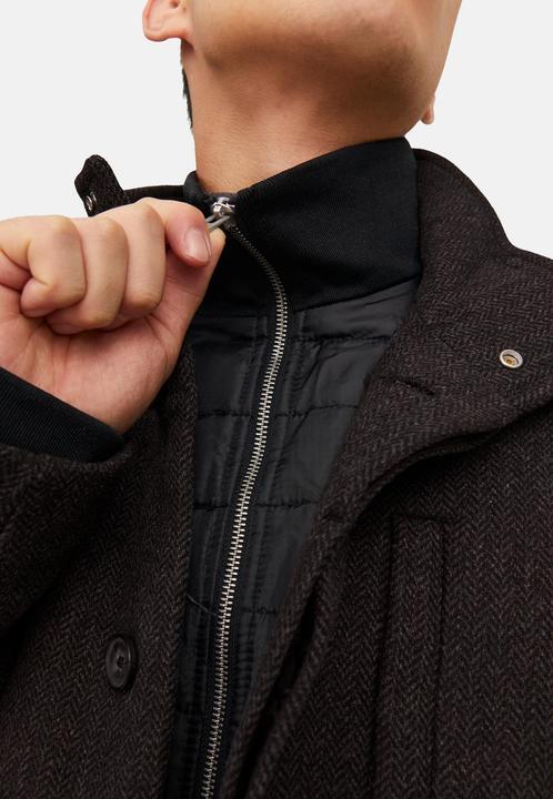 Produktbild Jack & Jones Fischgrätmuster Doppelkragen Jacke (XL)