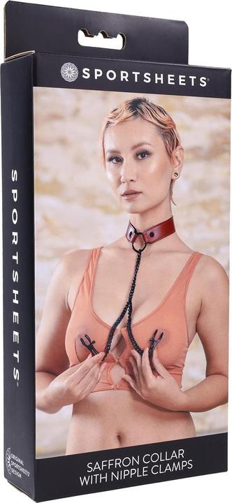 Produktbild Sportsheets - Saffron Collar with Nipple Clamps