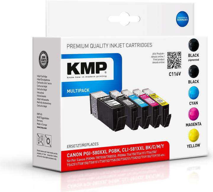 Produktbild KMP PGI-580/CLI-581 XXL (M, BK, C, Y)